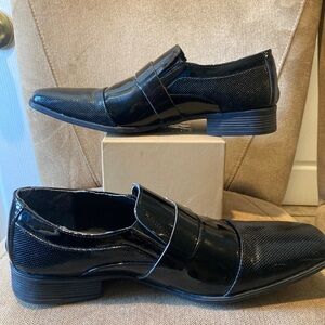 Croco Toscano Men's Black Formal Shoes 26.5